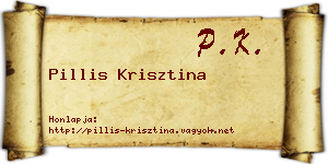 Pillis Krisztina névjegykártya
