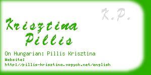 krisztina pillis business card